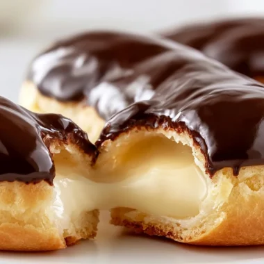 Classic chocolate profiteroles filled with rich cream for a decadent dessert.