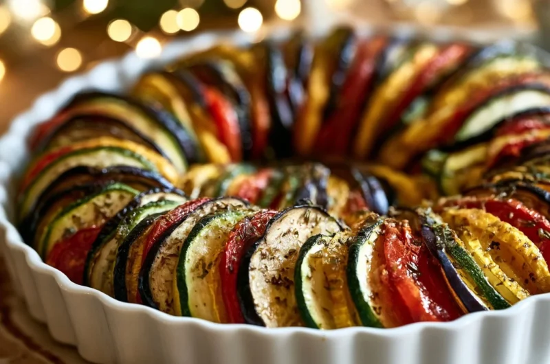 Classic Ratatouille dish with fresh vegetables from Provence