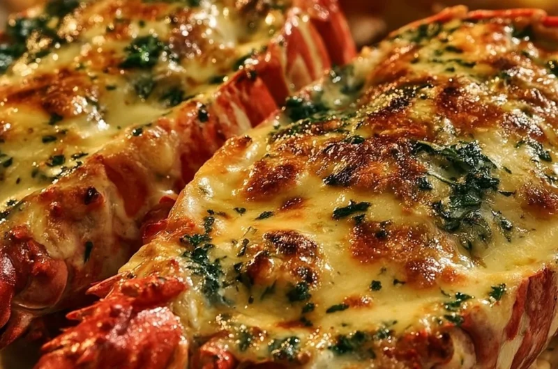 Creamy Lobster Thermidor Bake ready to serve, a luxurious seafood dish.