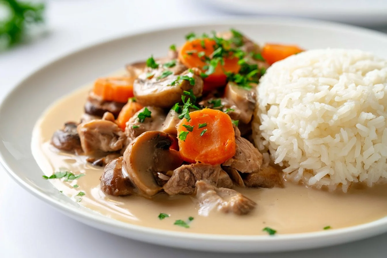 Creamy Veal Blanquette Stew