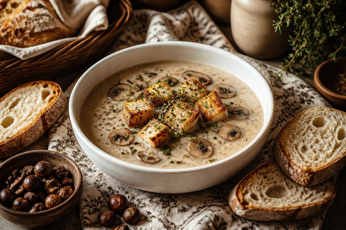 Deliciously Easy French Velouté de Champignons Recipe (Mushroom Soup)