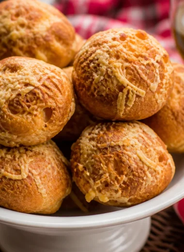Easy French Gougères Cheese Puffs, light and cheesy perfect for appetizers.