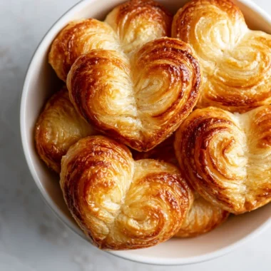 Golden Palmiers pastry shaped like palm leaves, buttery and flaky