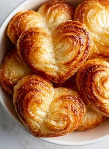 Golden Palmiers pastry shaped like palm leaves, buttery and flaky
