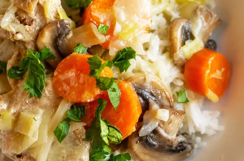 Classic French Blanquette de Veau Recipe - Creamy veal stew with vegetables