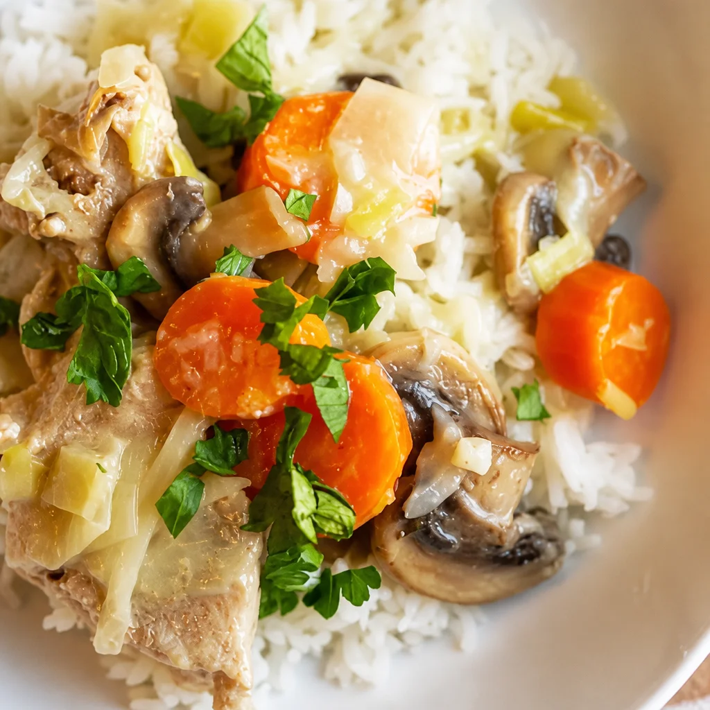 Classic French Blanquette de Veau Recipe - Creamy veal stew with vegetables