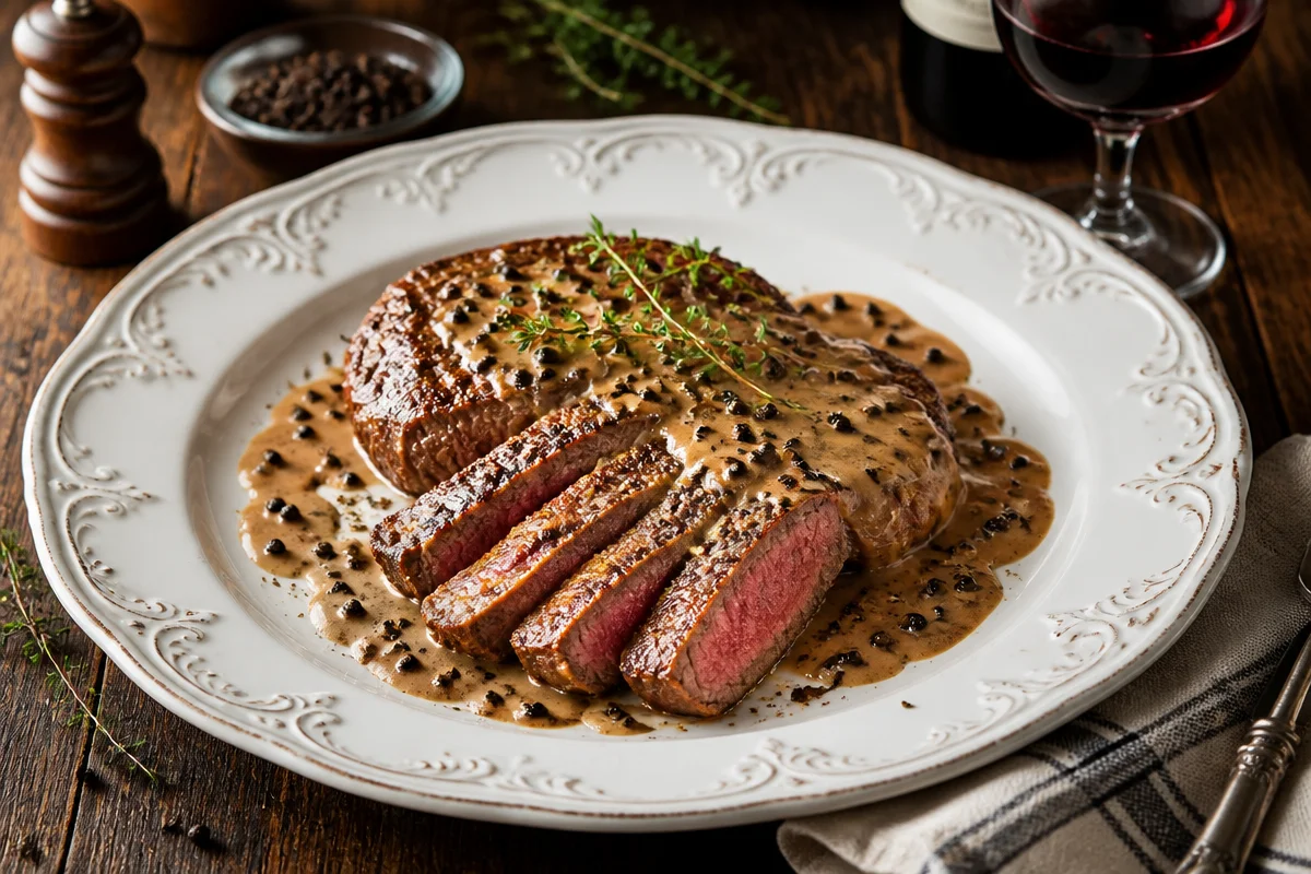 Savor This Easy French Steak au Poivre Recipe with Cream Sauce