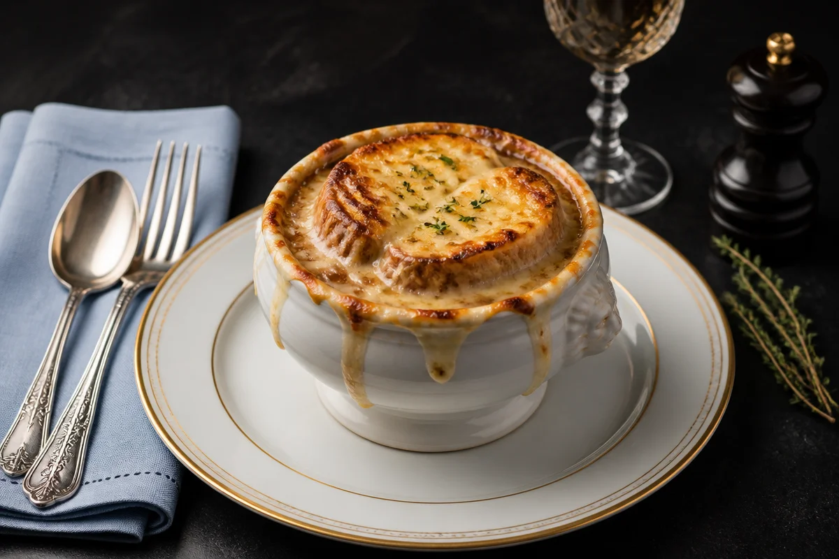 Simple French Soupe à l'Oignon Gratinée Recipe