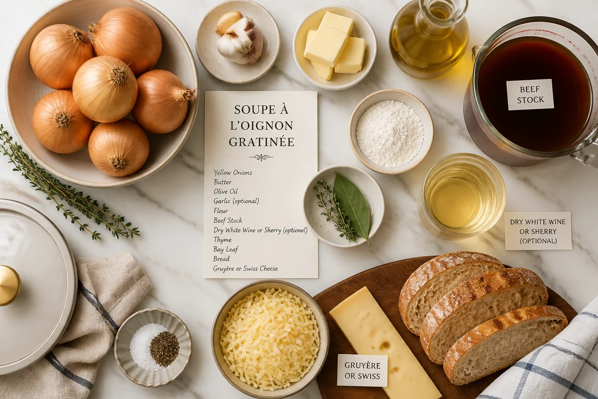 Simple French Soupe à l'Oignon Gratinée Recipe