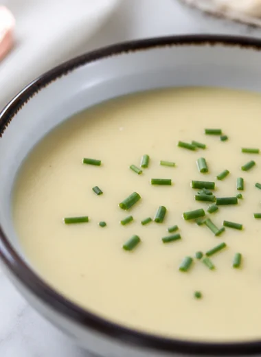 Deliciously Simple French Potage Parmentier - creamy potato leek soup