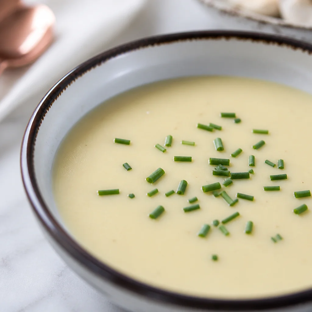 Deliciously Simple French Potage Parmentier - creamy potato leek soup