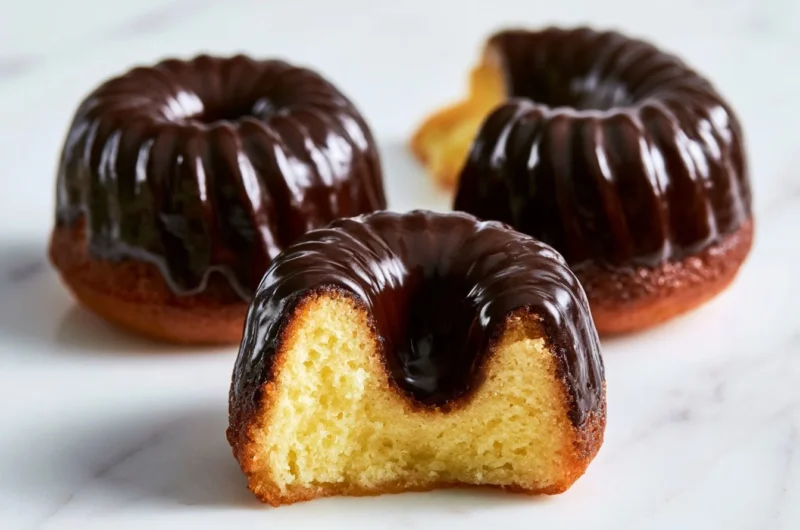 Traditional Canelé French caramelized custard cakes with a crispy shell and soft center