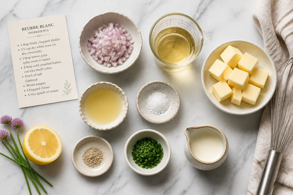 Fast French Beurre Blanc Sauce Recipe in 10 Minutes