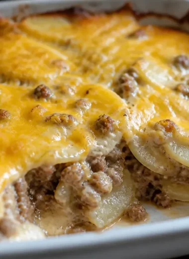 Cheesy Hamburger Potato Casserole