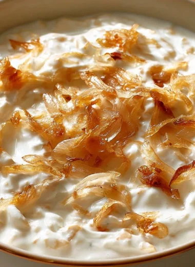 Delicious bowl of French Onion Dip served with crispy chips for game night