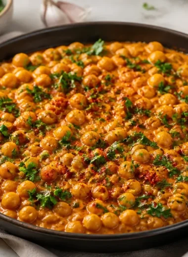 Delicious Marry Me Chickpeas recipe served in a bowl
