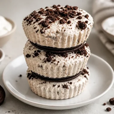No-Bake Oreo Cheesecake Bites served on a plate