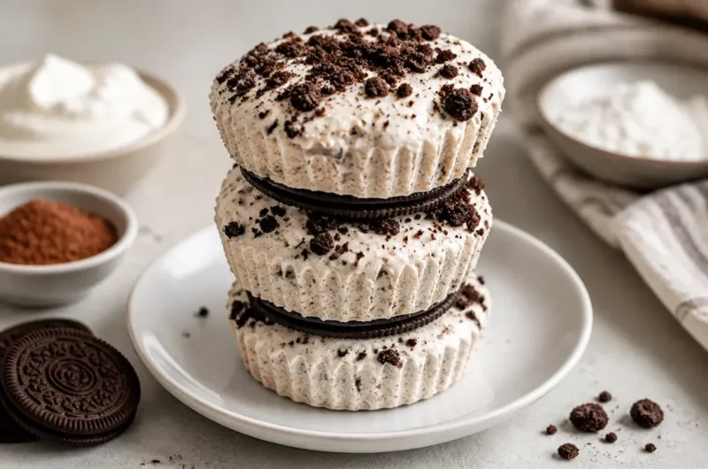 No-Bake Oreo Cheesecake Bites served on a plate