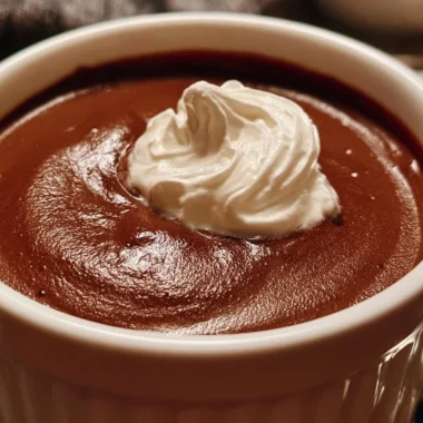 Deliciously creamy Pots de Crème dessert in elegant cups