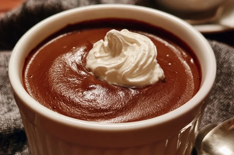Deliciously creamy Pots de Crème dessert in elegant cups